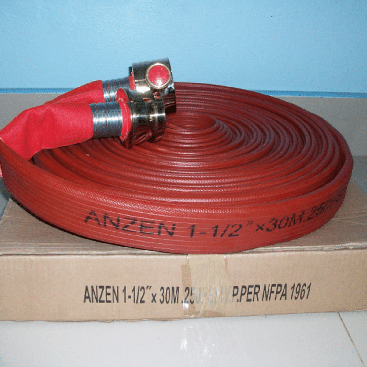 "ANZEN" สายส่งน้ำดับเพลิง ชนิดยาง NITRILE สีแดง - Image 5