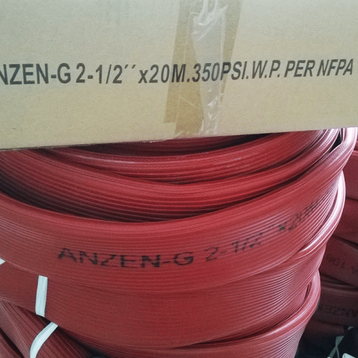"ANZEN-G" สายส่งน้ำดับเพลิง ชนิดยาง NITRILE สีแดง - Image 5