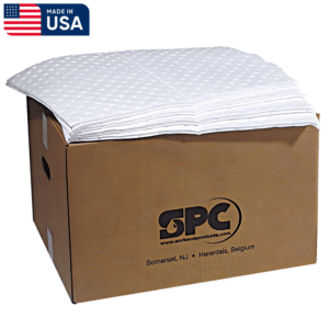 BRADY วัสดุดูดซับของเหลวประเภทน้ำมัน ชนิดแผ่น รุ่น OP100 มีขนปานกลาง (100 แผ่น / กล่อง)