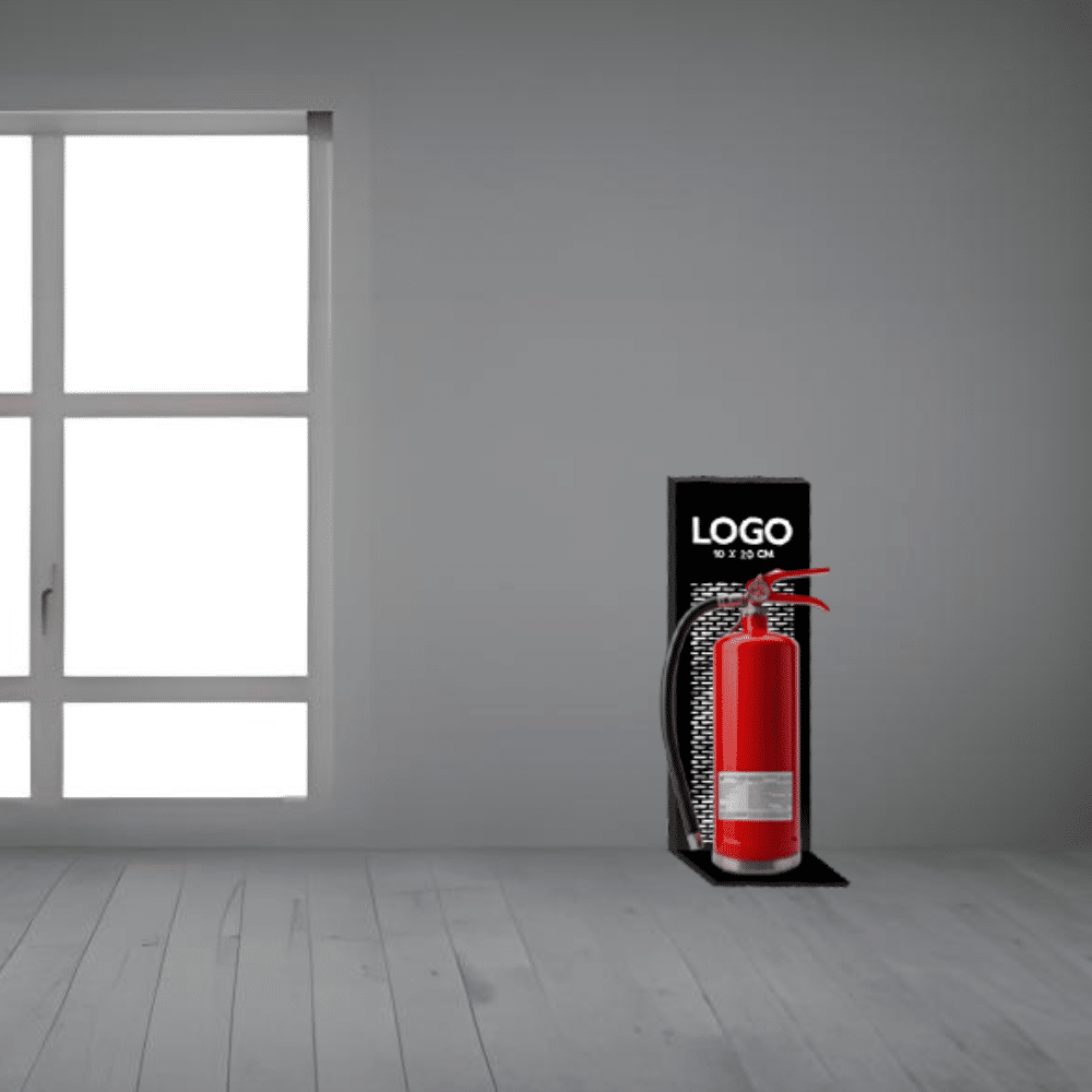 ที่ตั้งถังดับเพลิง วัสดุซิงค์อบทำสีดำ ฐานกว้าง 30x22 ซม สูง 75 ซม - Image 3