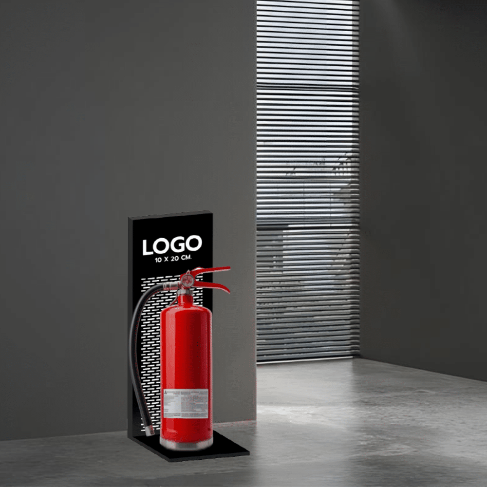 ที่ตั้งถังดับเพลิง วัสดุซิงค์อบทำสีดำ ฐานกว้าง 30x22 ซม สูง 75 ซม - Image 4