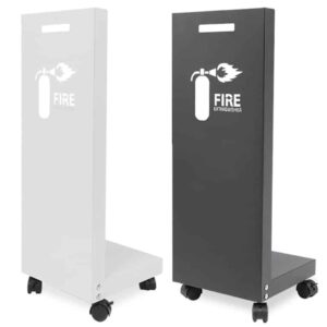 ที่ตั้งถังดับเพลิงมีล้อ วัสดุเหล็ก ขนาด 26x26x65 ซม. (กxยxส)