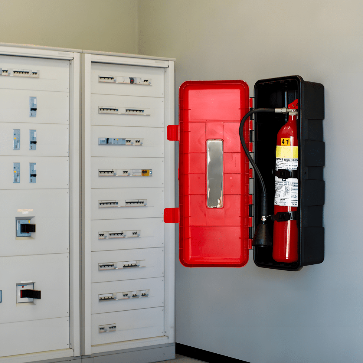 กล่องใส่ถังดับเพลิง DAKEN 82120 Regon ฝาล็อคแดง 15 ปอนด์ - Image 10