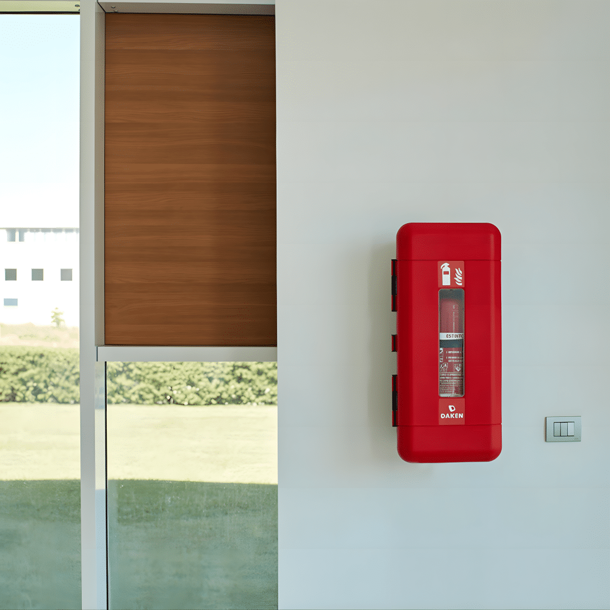 กล่องใส่ถังดับเพลิง DAKEN 82120 Regon ฝาล็อคแดง 15 ปอนด์ - Image 11