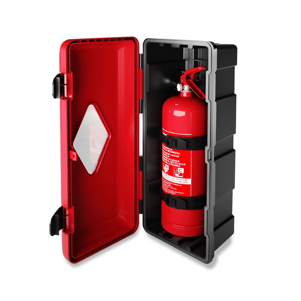 กล่องใส่ถังดับเพลิง DAKEN 82030 Adamant ฝาล็อคดำ 15 ปอนด์ - Image 5