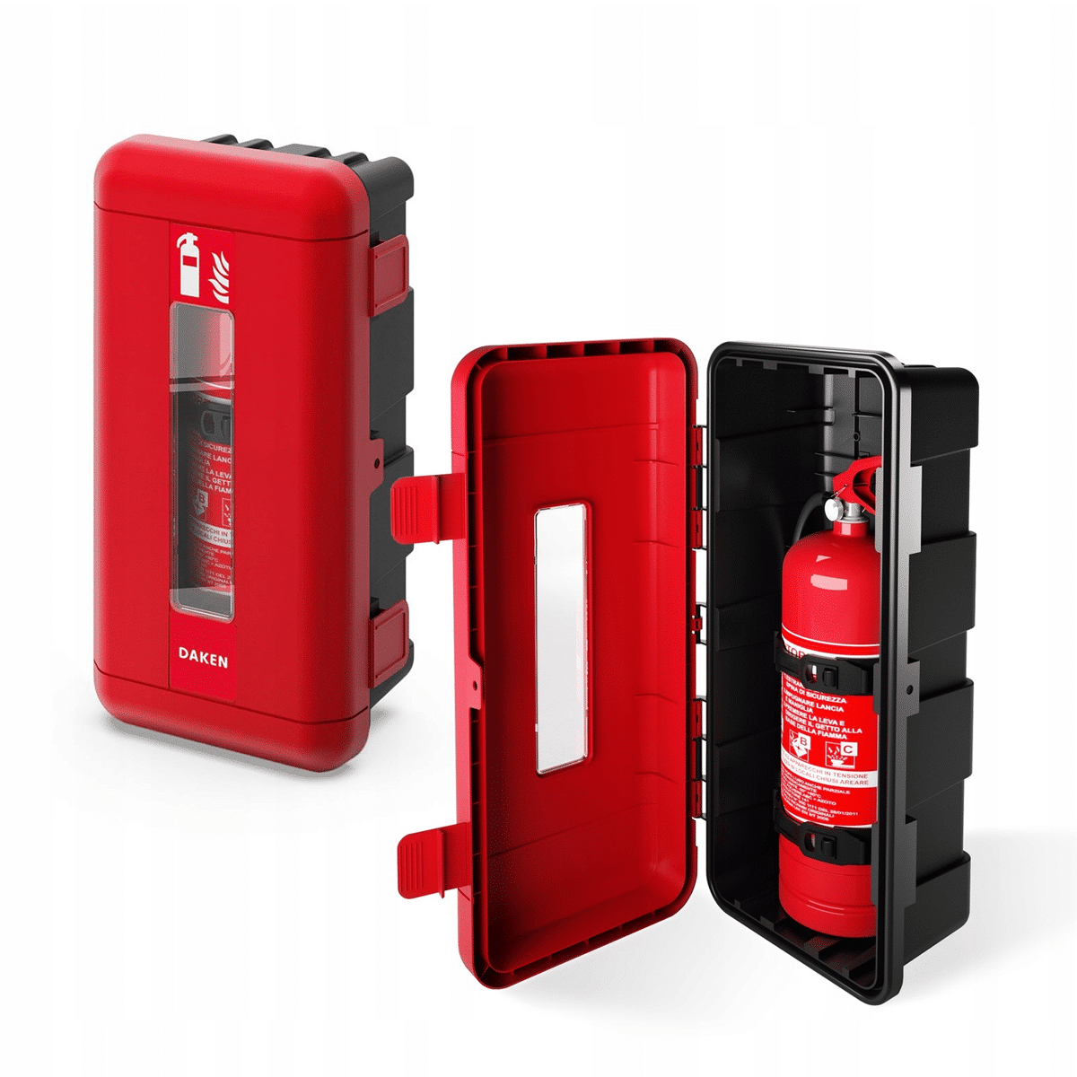กล่องใส่ถังดับเพลิง DAKEN 82120 Regon ฝาล็อคแดง 15 ปอนด์ - Image 8