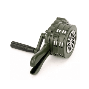 ไซเรนมือหมุน ชนิดพกพา 110 dB สีเขียว