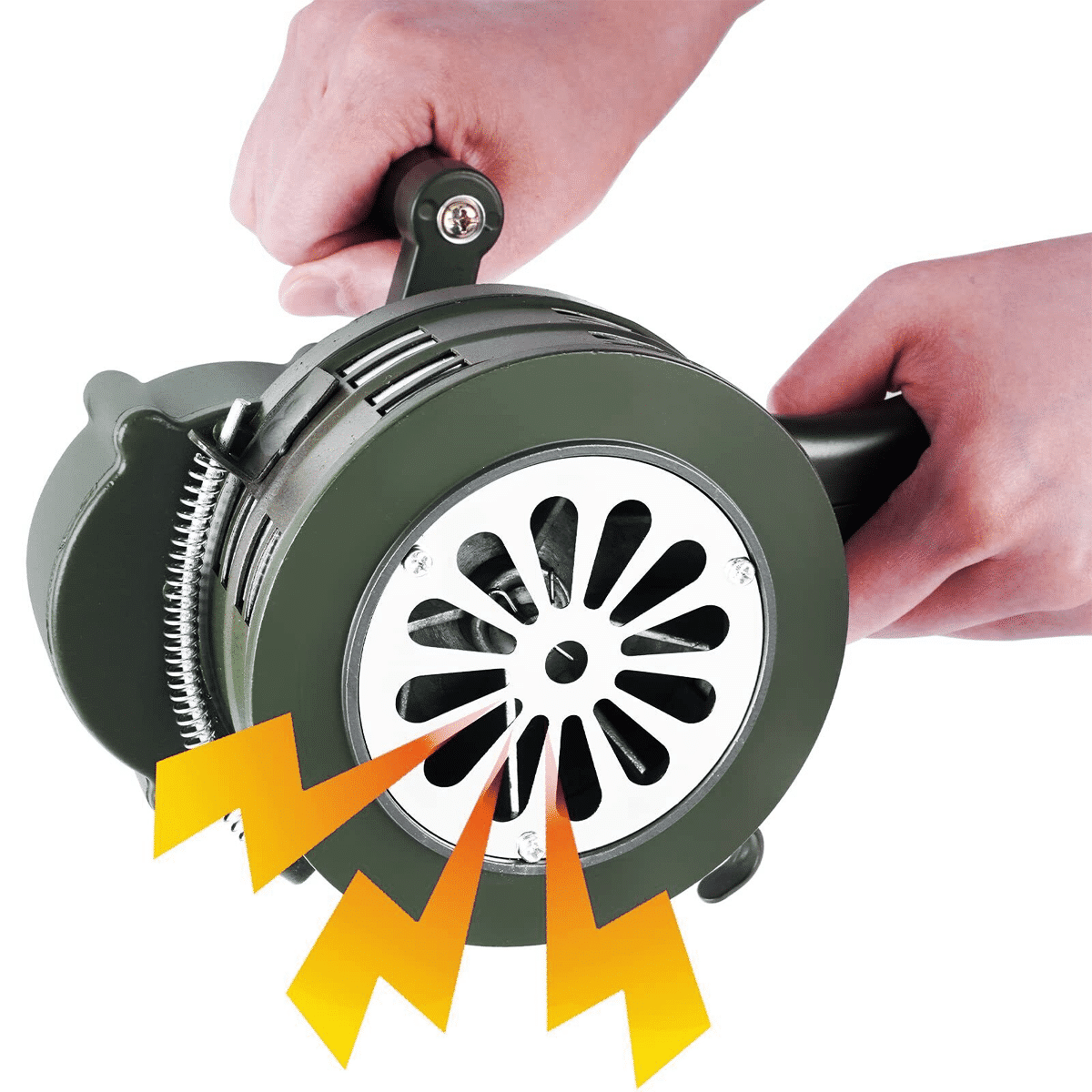 ไซเรนมือหมุน ชนิดพกพา 110 dB สีเขียว - Image 16