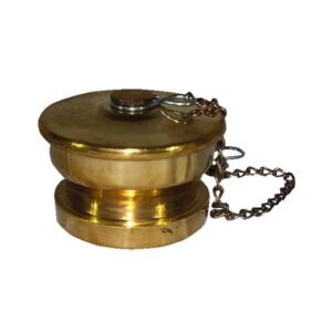 ฝาปิดท่อทางน้ำออก แบบสวมเร็วตัวผู้ มีห่วงโซ่ ทองเหลือง ขนาด 1.5 นิ้ว