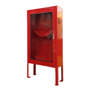 ตู้เก็บสายส่งน้ำดับเพลิง 2 เส้น ขนาด 80x110x30 Cm. พร้อมขาตั้ง 30 Cm. เหล็กเบอร์ 18 (เฉพาะตู้)